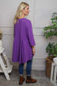 Lulu Button Back Cotton Top Purple