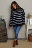 Joella Stripe Knitted Jumper Navy