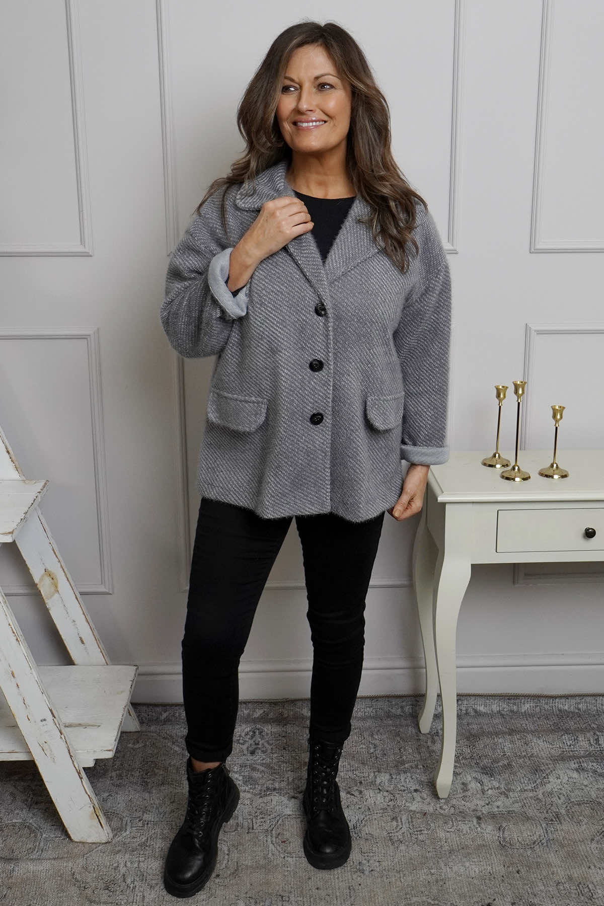 Zena Jacket Mid Grey