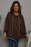 Anya Asymmetric Hooded Top Cocoa