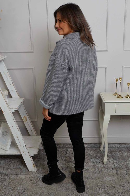 Zena Jacket Mid Grey - Image 4