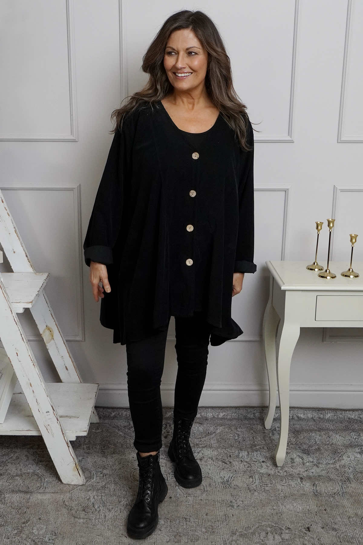 Anika Needlecord Jacket Black