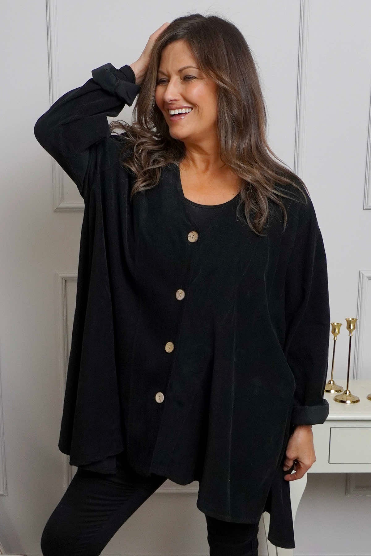 Anika Needlecord Jacket Black