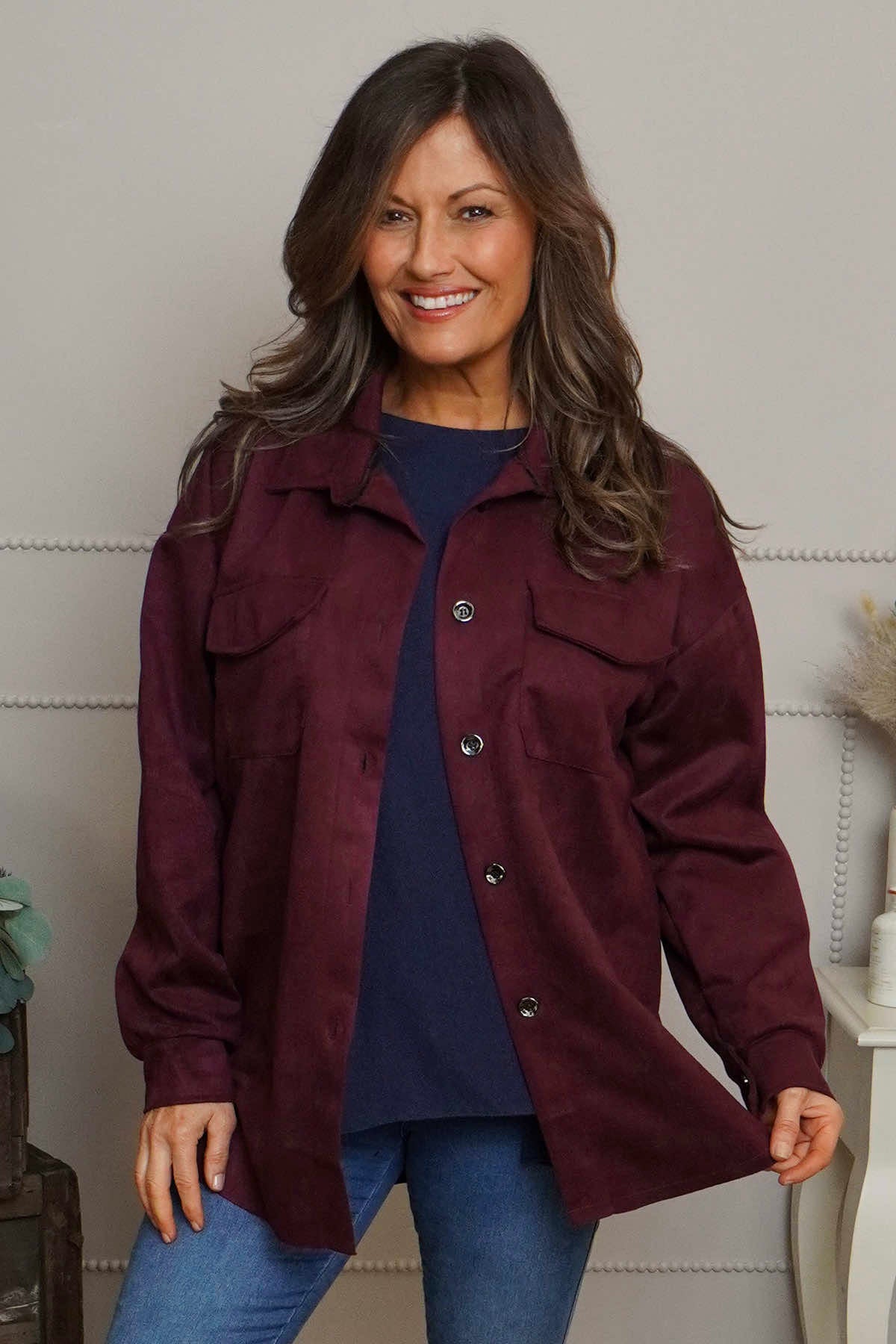 Anita Shacket Burgundy