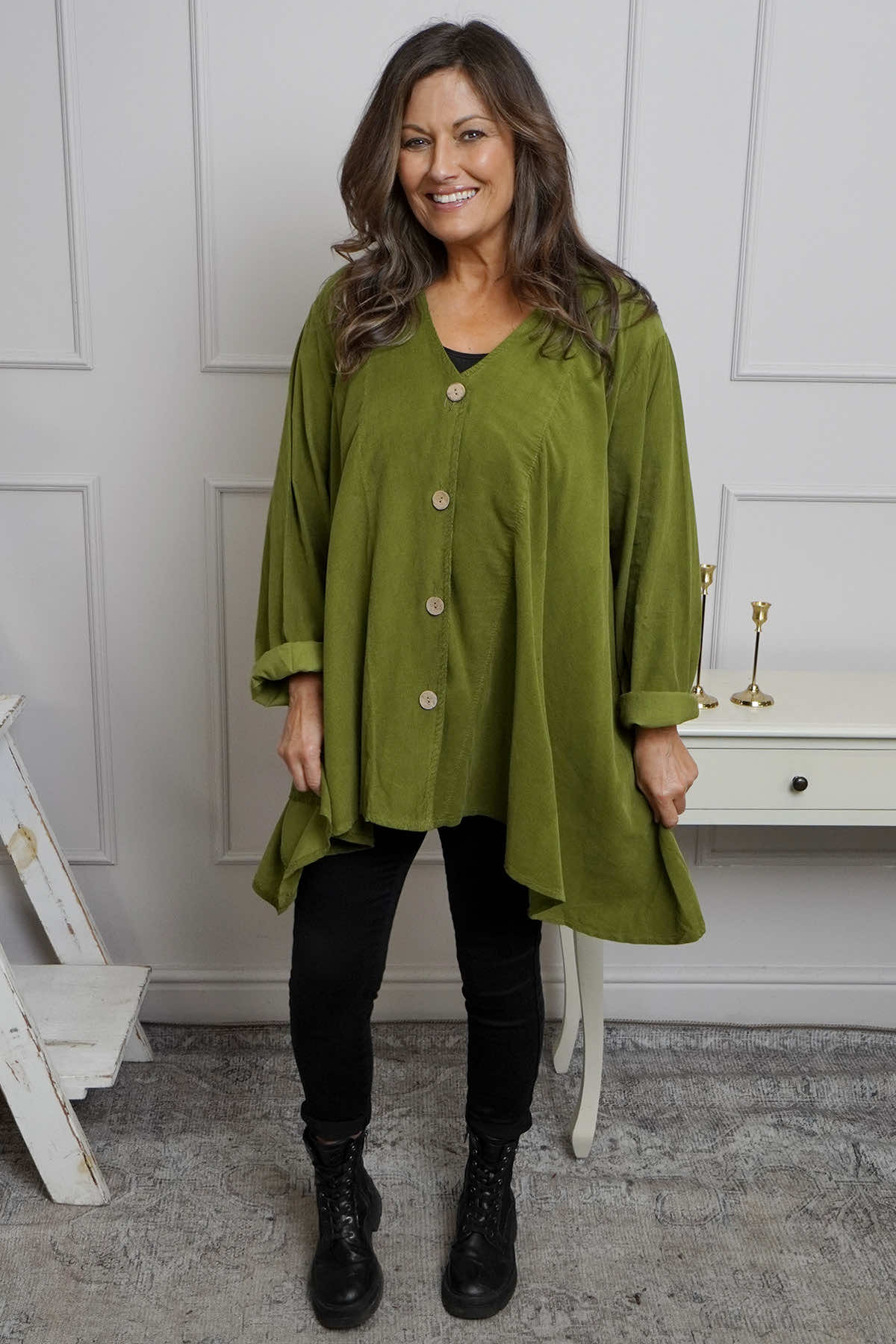 Anika Needlecord Jacket Olive