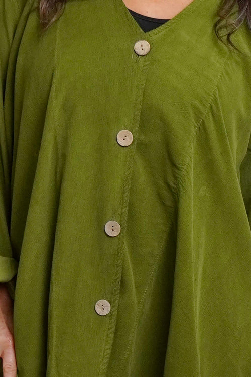 Anika Needlecord Jacket Olive - Image 3