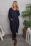 Fenella Long Sleeve Cotton Dress Navy