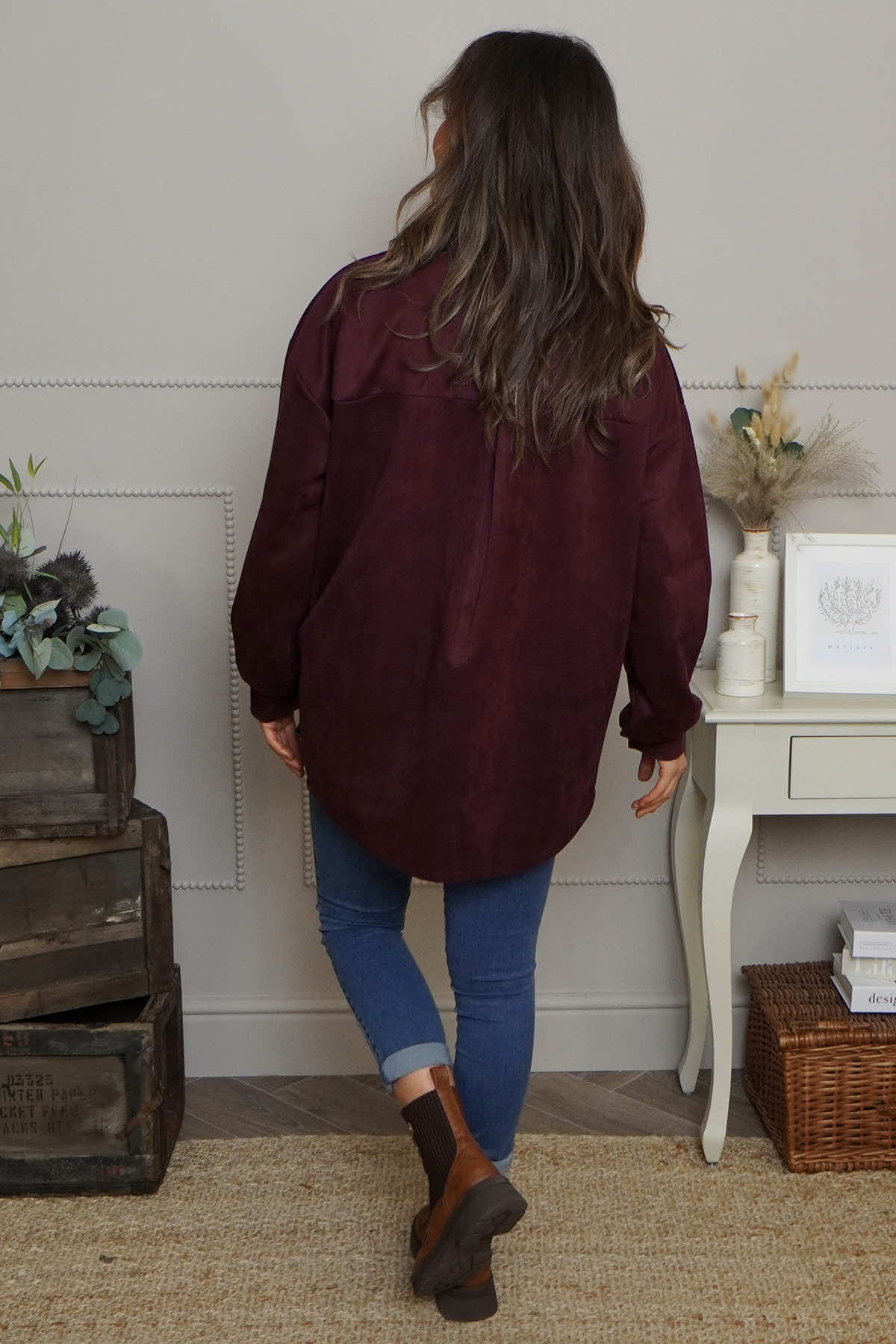Anita Shacket Burgundy