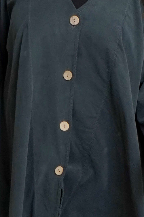 Anika Needlecord Jacket Charcoal - Image 3