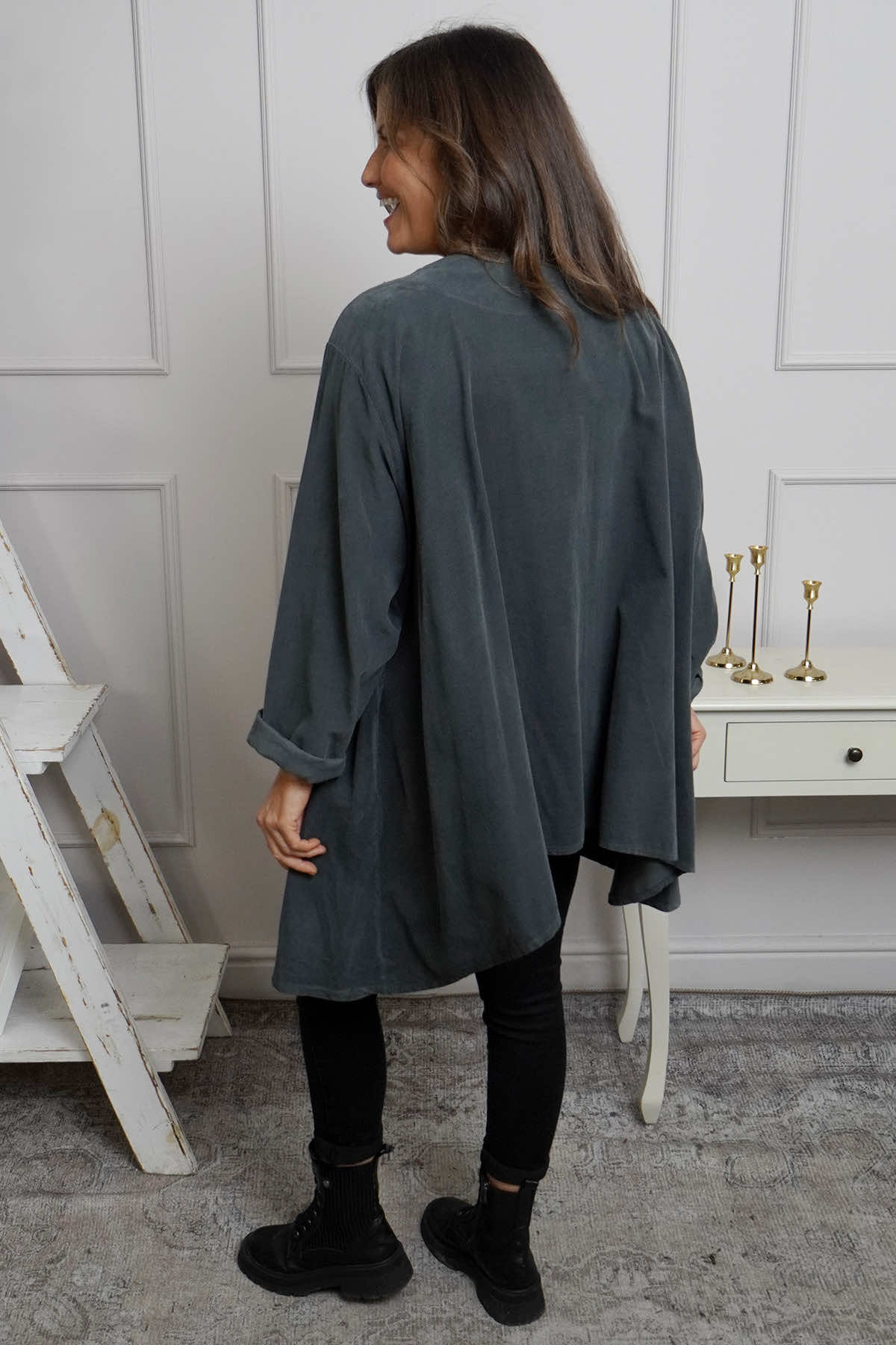 Anika Needlecord Jacket Charcoal