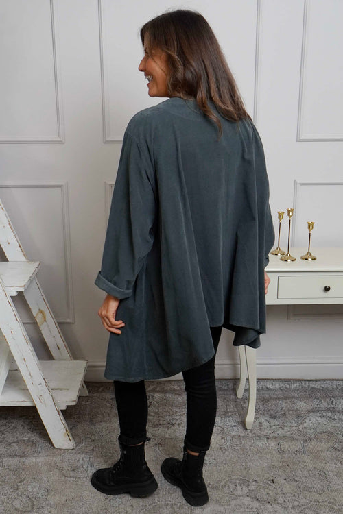 Anika Needlecord Jacket Charcoal - Image 4