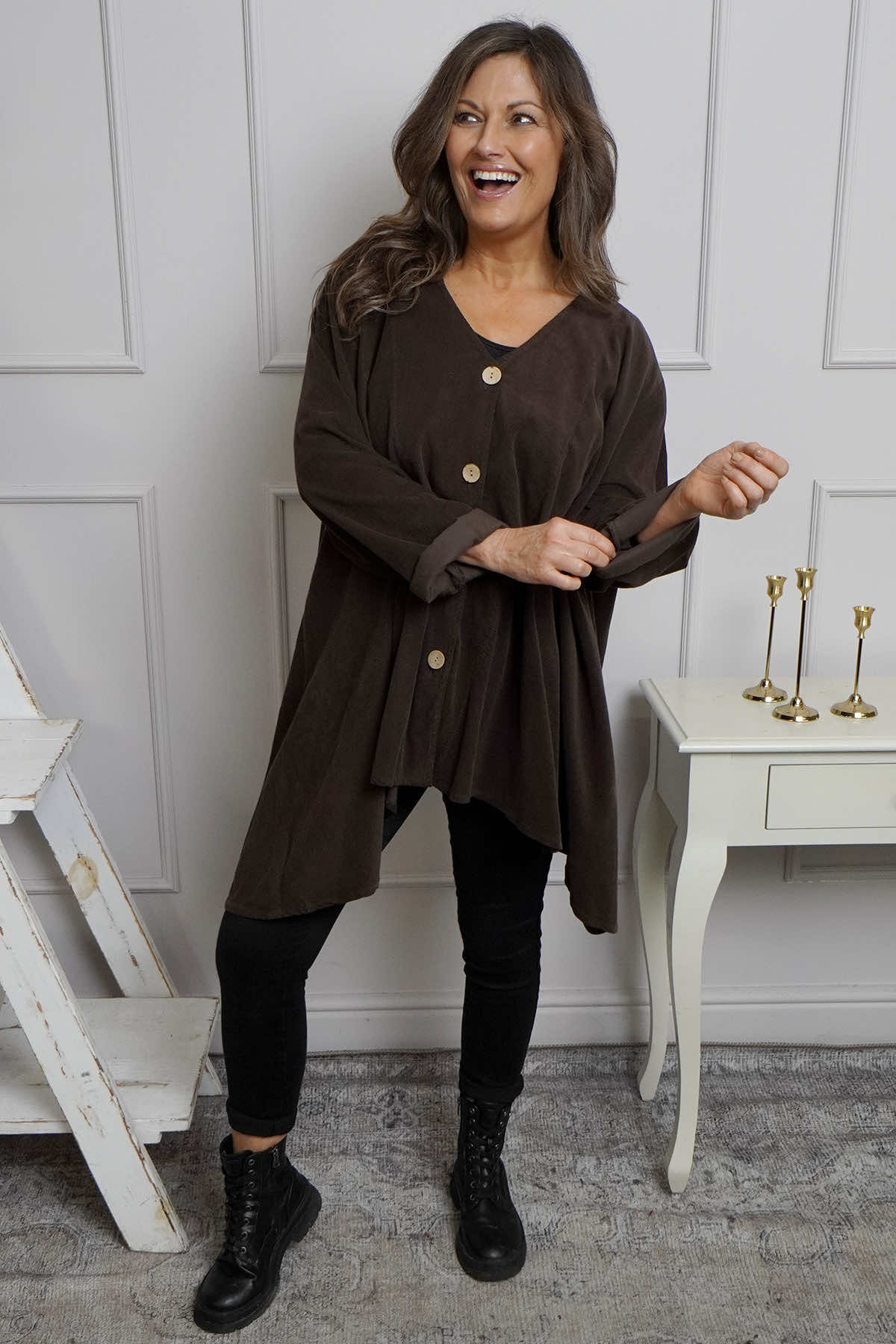 Anika Needlecord Jacket Cocoa