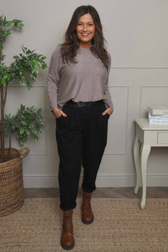 Philippa Belted Trousers Black