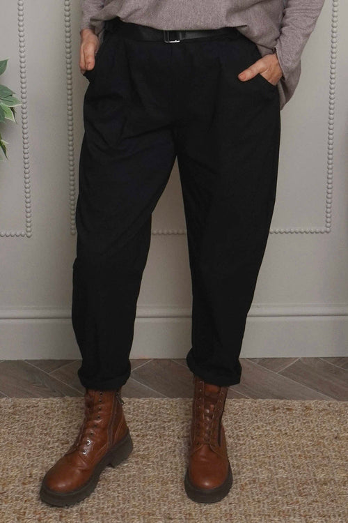 Philippa Belted Trousers Black - Image 2