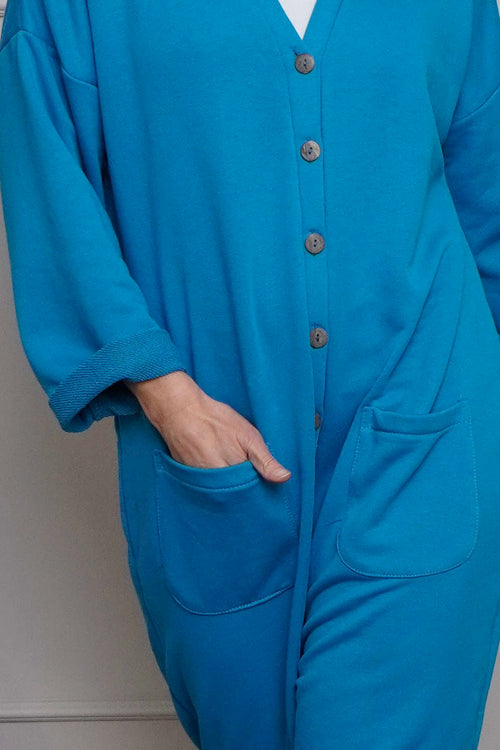 Paulton Jersey Boilersuit Teal - Image 3