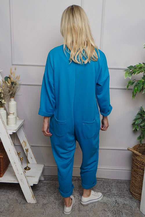 Paulton Jersey Boilersuit Teal - Image 4