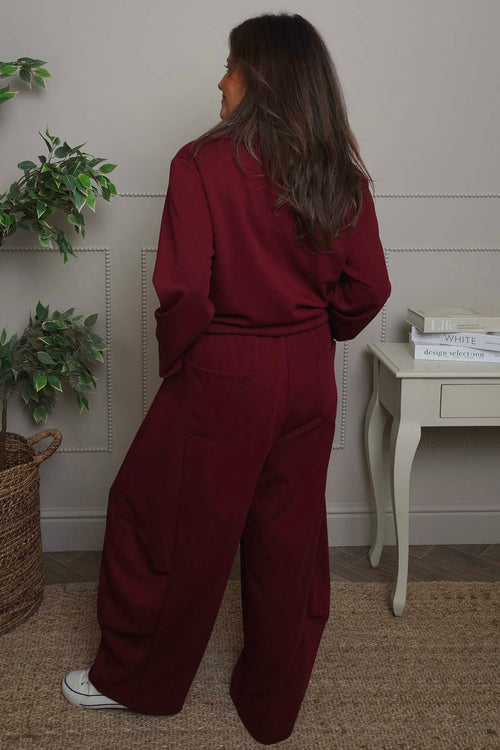 Cinda Cotton Trousers Wine - Image 4