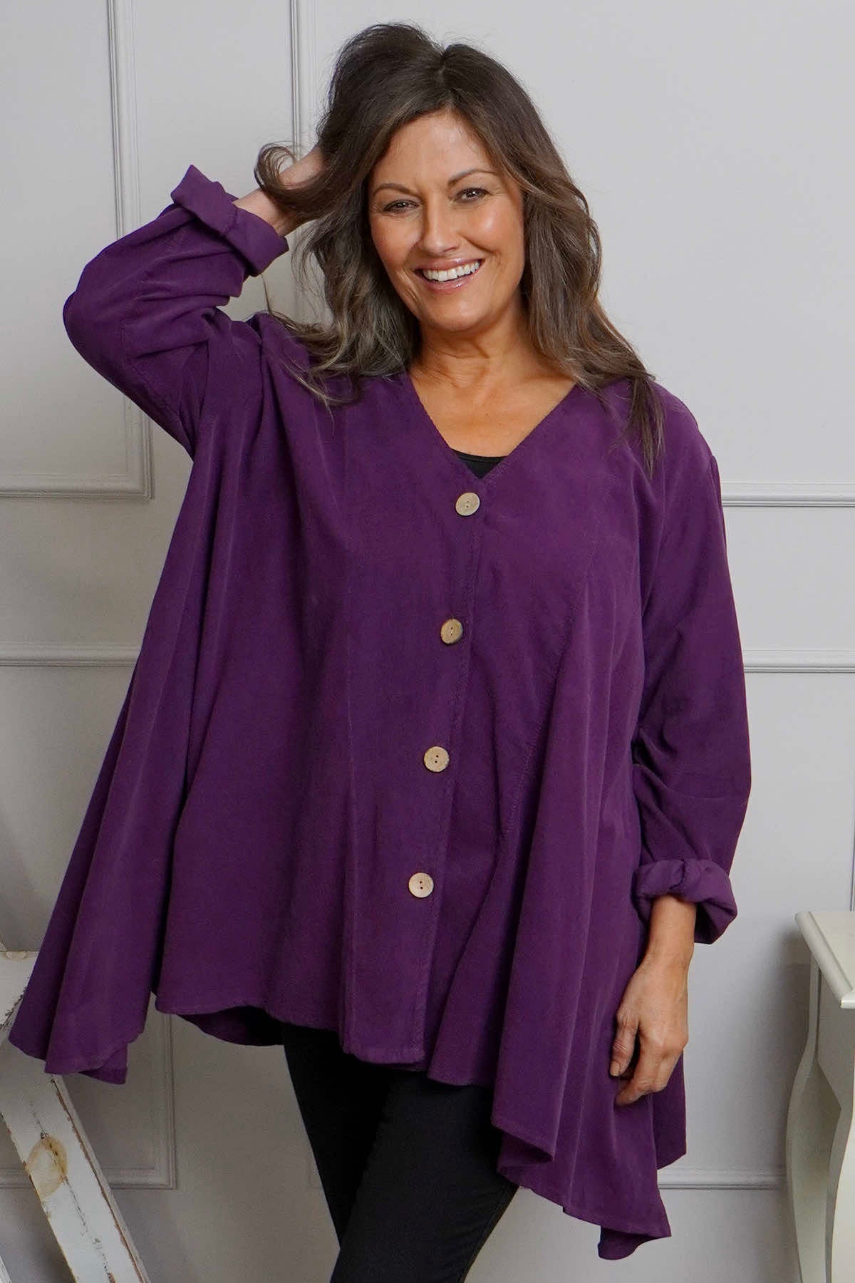 Anika Needlecord Jacket Purple