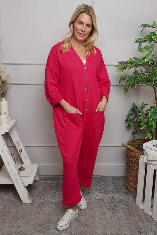 Paulton Jersey Boilersuit Fuchsia - Image 2