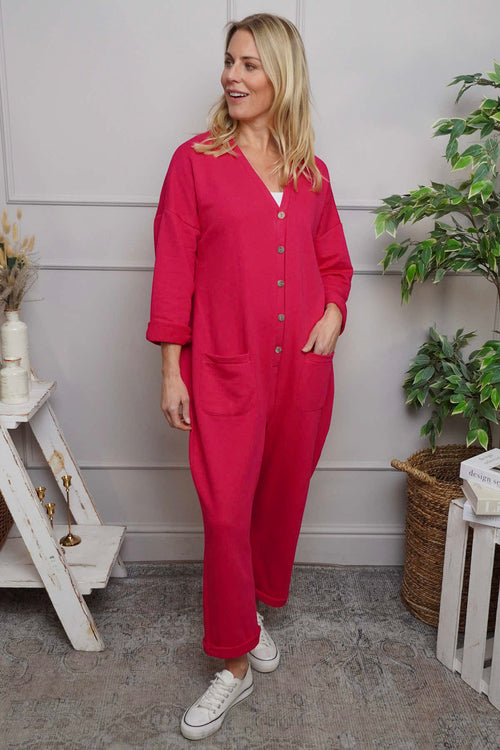 Paulton Jersey Boilersuit Fuchsia - Image 1