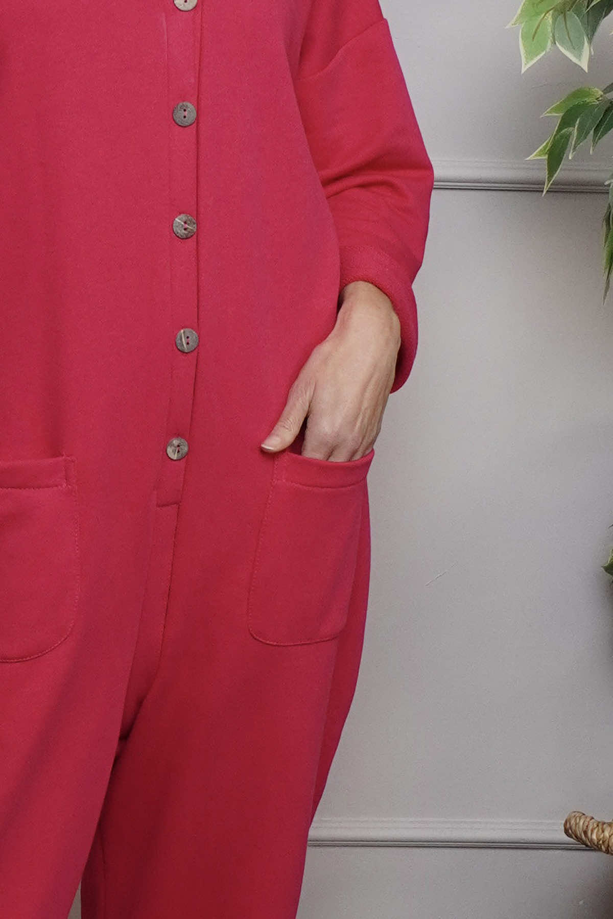 Paulton Jersey Boilersuit Fuchsia
