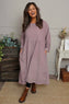 Sheena Needlecord Dress Mauve