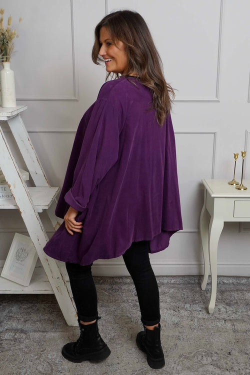 Anika Needlecord Jacket Purple - Image 4