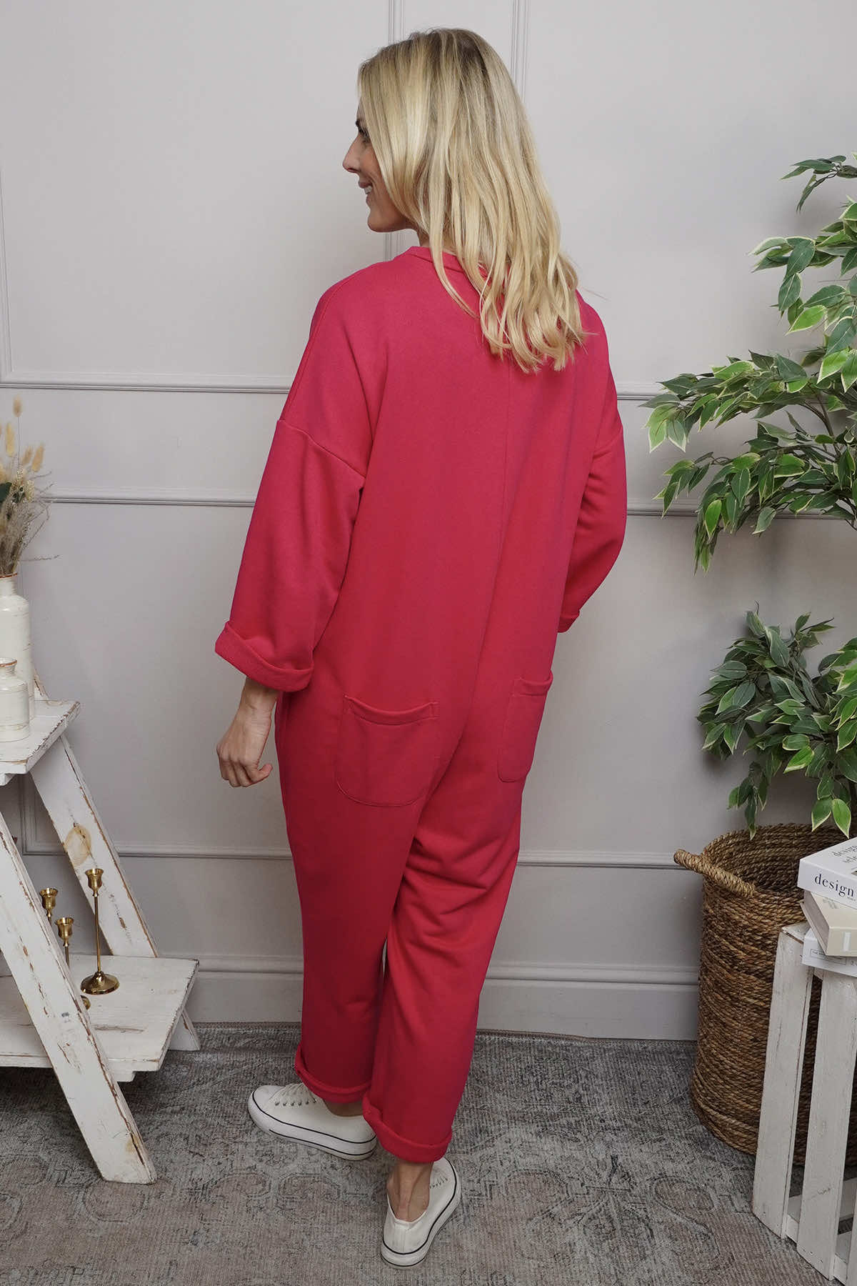 Paulton Jersey Boilersuit Fuchsia