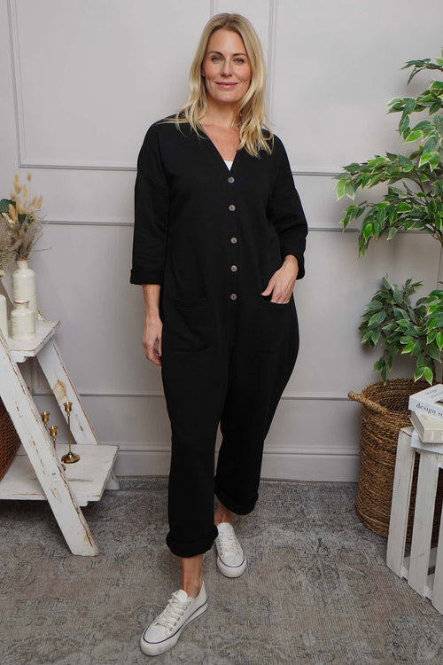 Paulton Jersey Boilersuit Black - Image 2