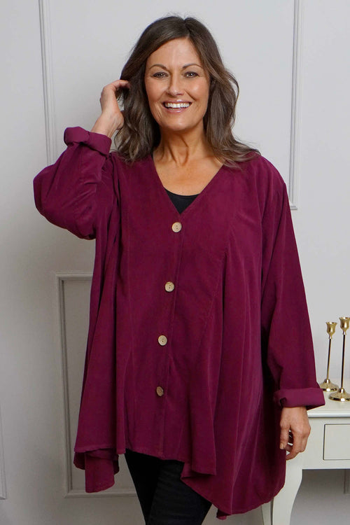 Anika Needlecord Jacket Wine