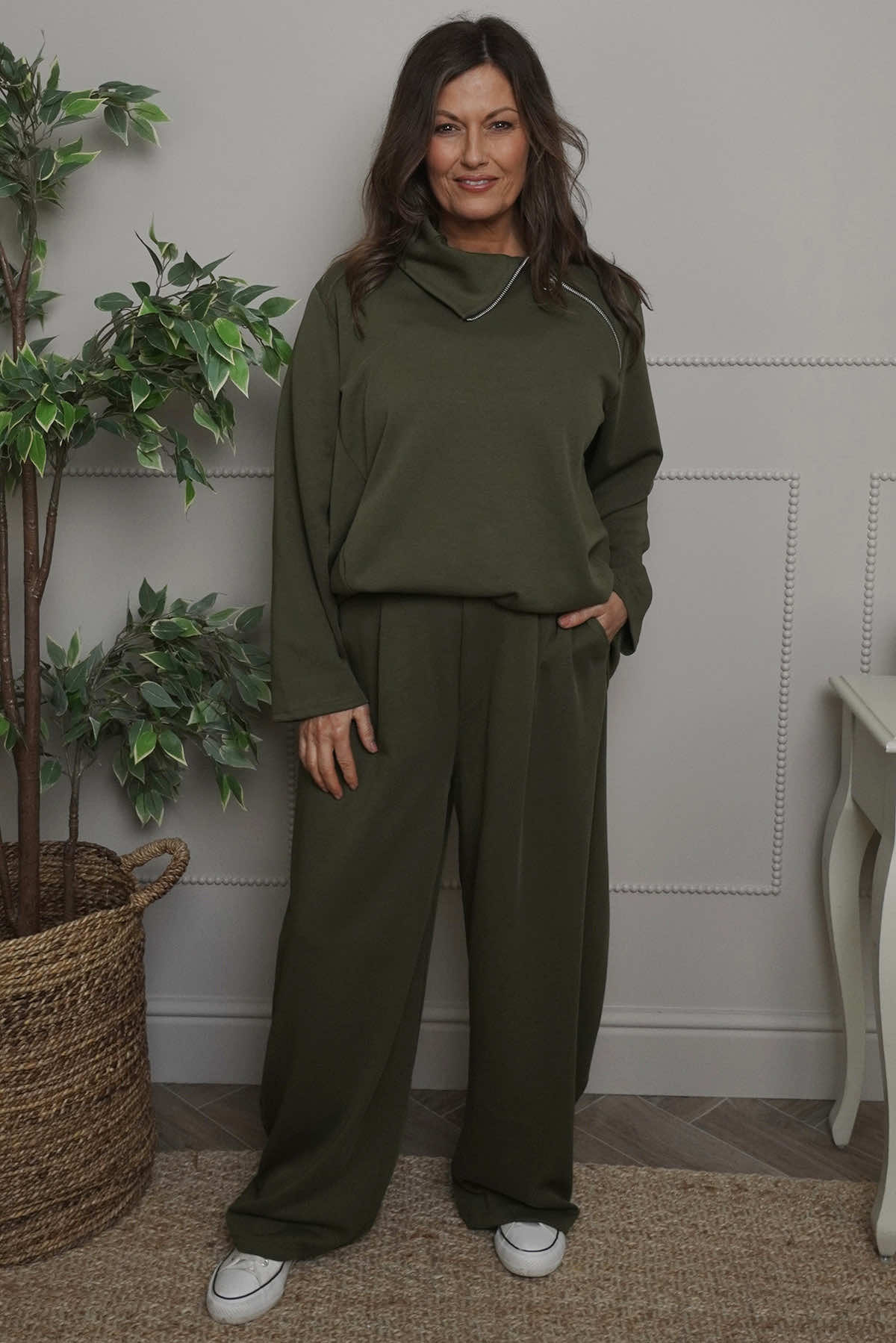Cinda Cotton Trousers Khaki