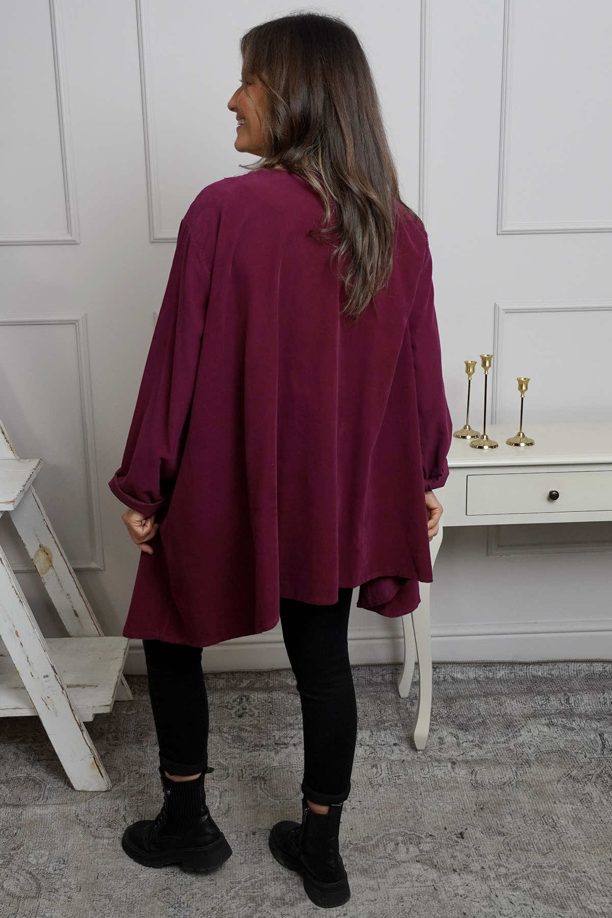 Anika Needlecord Jacket Wine