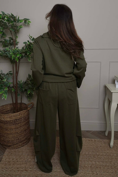 Cinda Cotton Trousers Khaki - Image 4