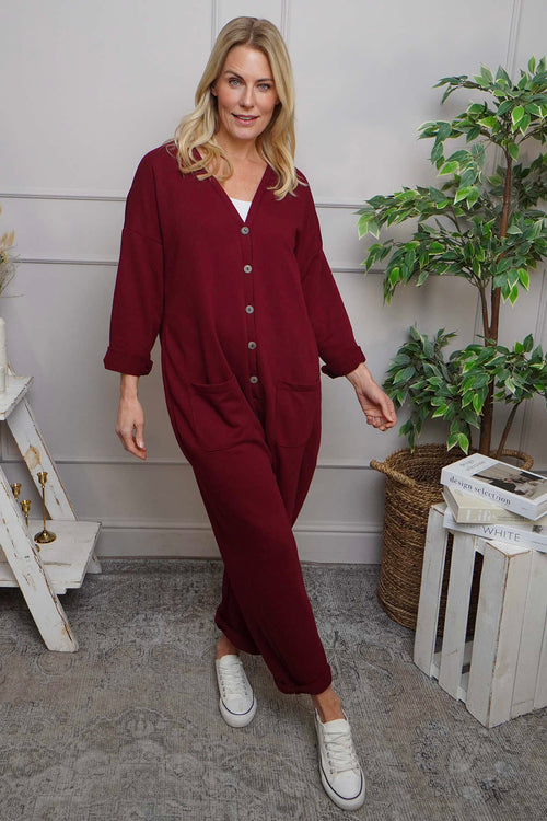 Paulton Jersey Boilersuit Wine - Image 2