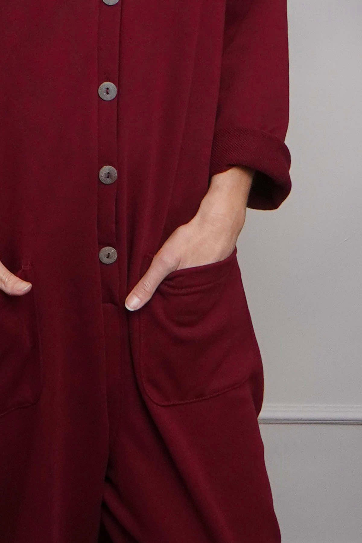 Paulton Jersey Boilersuit Wine