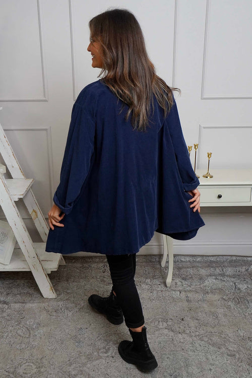 Anika Needlecord Jacket Navy - Image 4