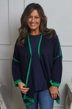 Melina Knitted Cardigan Navy Navy - Melina Knitted Cardigan Navy