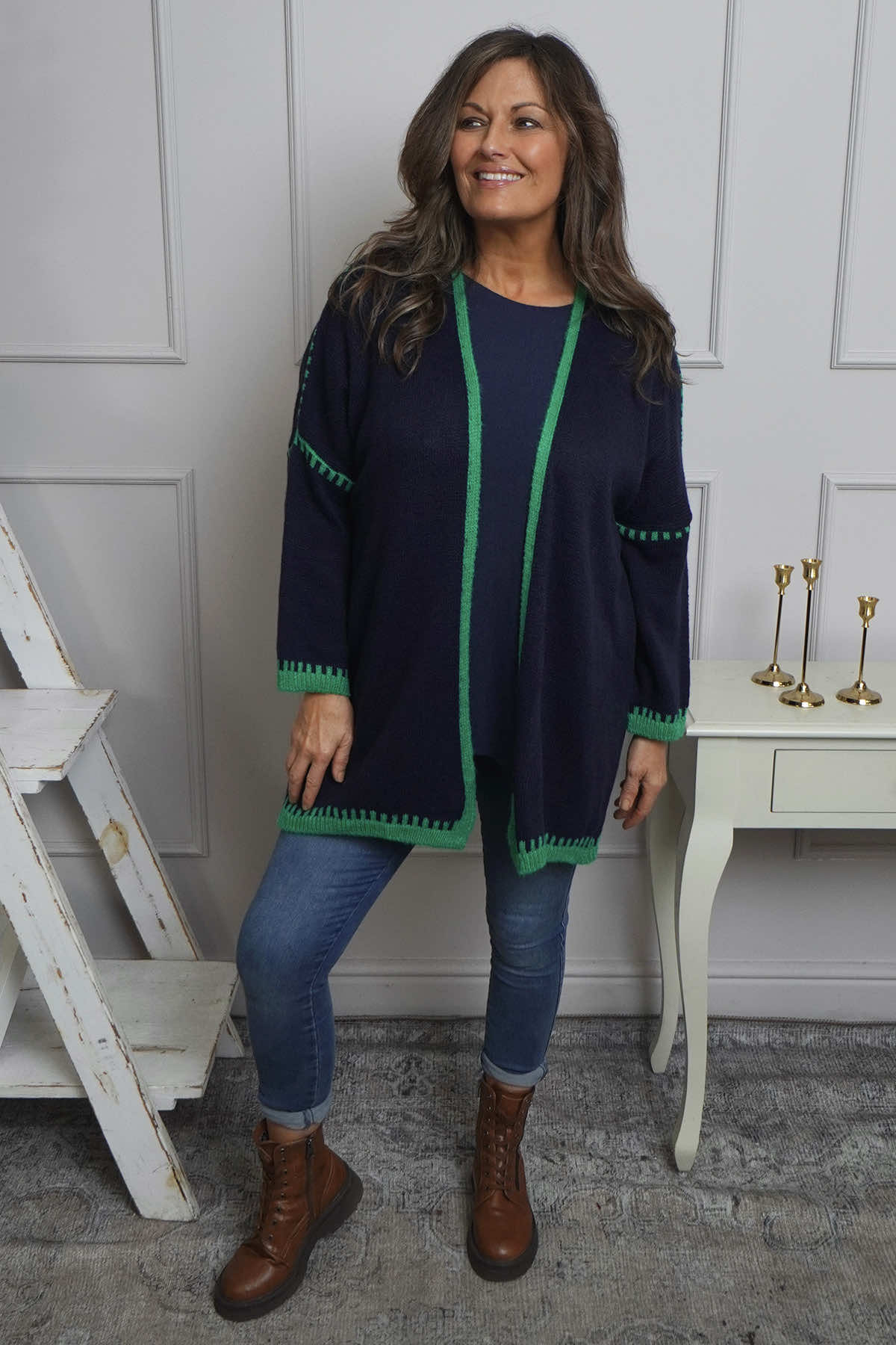 Melina Knitted Cardigan Navy