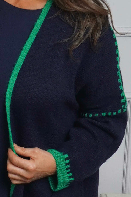 Melina Knitted Cardigan Navy - Image 3