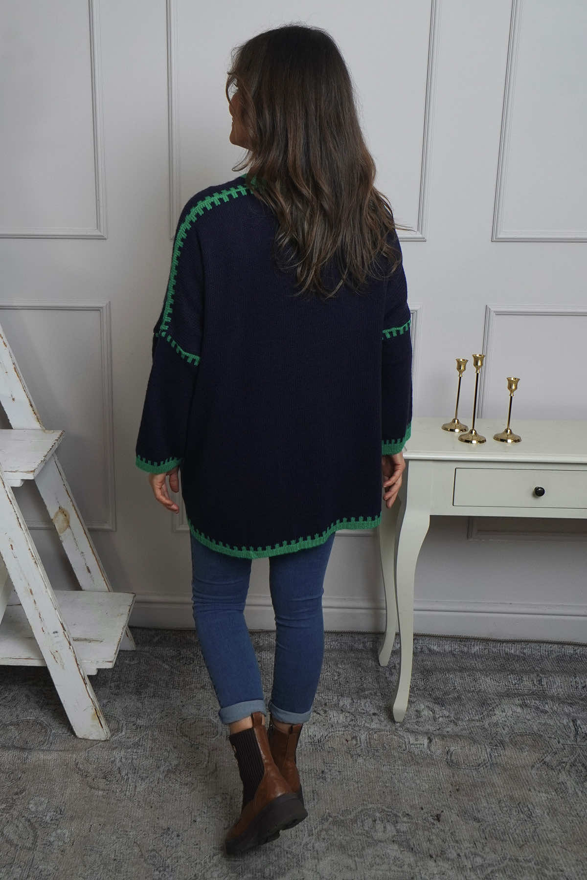 Melina Knitted Cardigan Navy