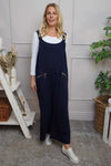 Kinley Pocket Cotton Jumpsuit Navy