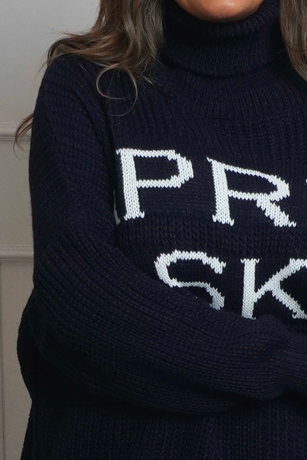 Apres Ski Polo Neck Jumper Navy