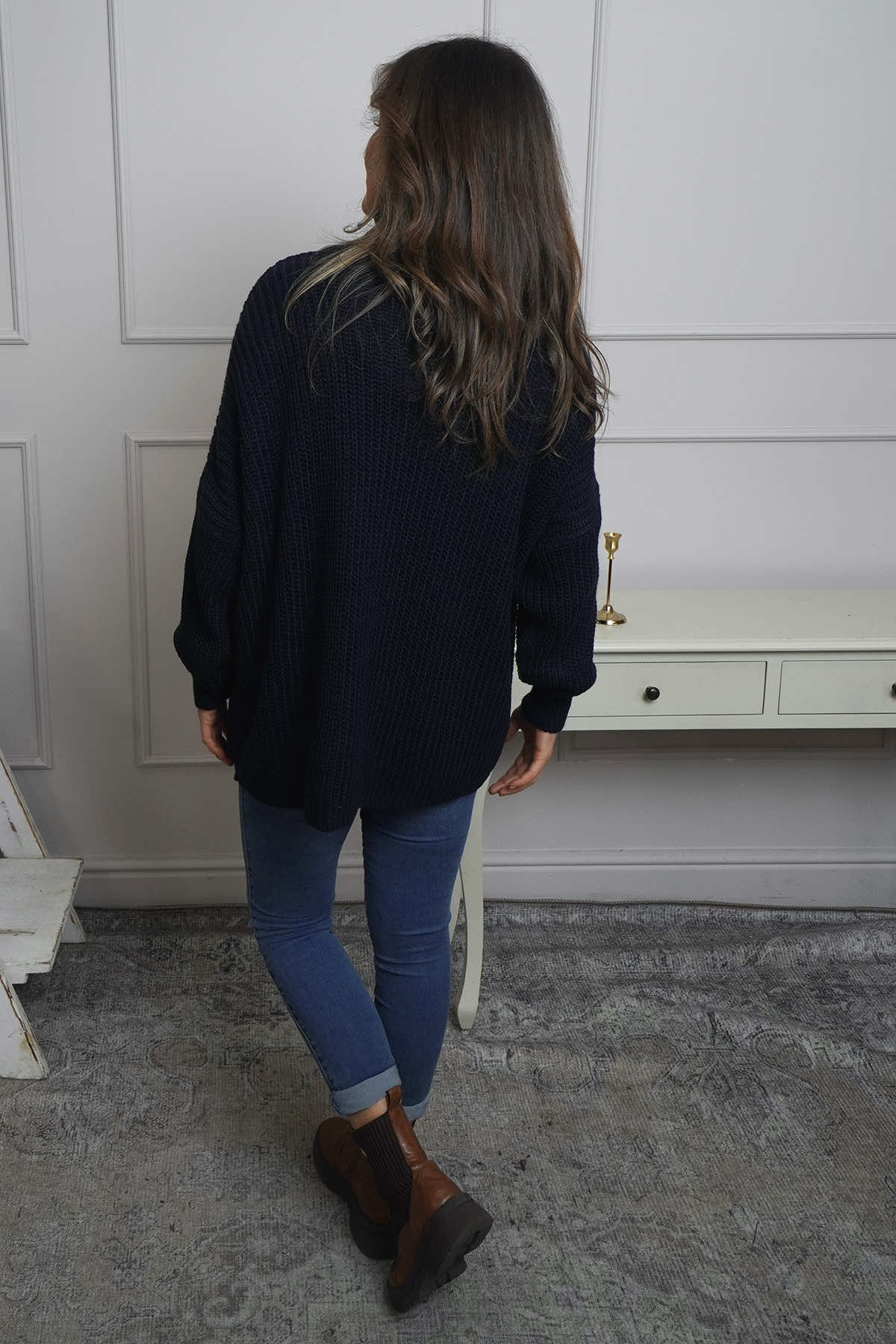 Apres Ski Polo Neck Jumper Navy