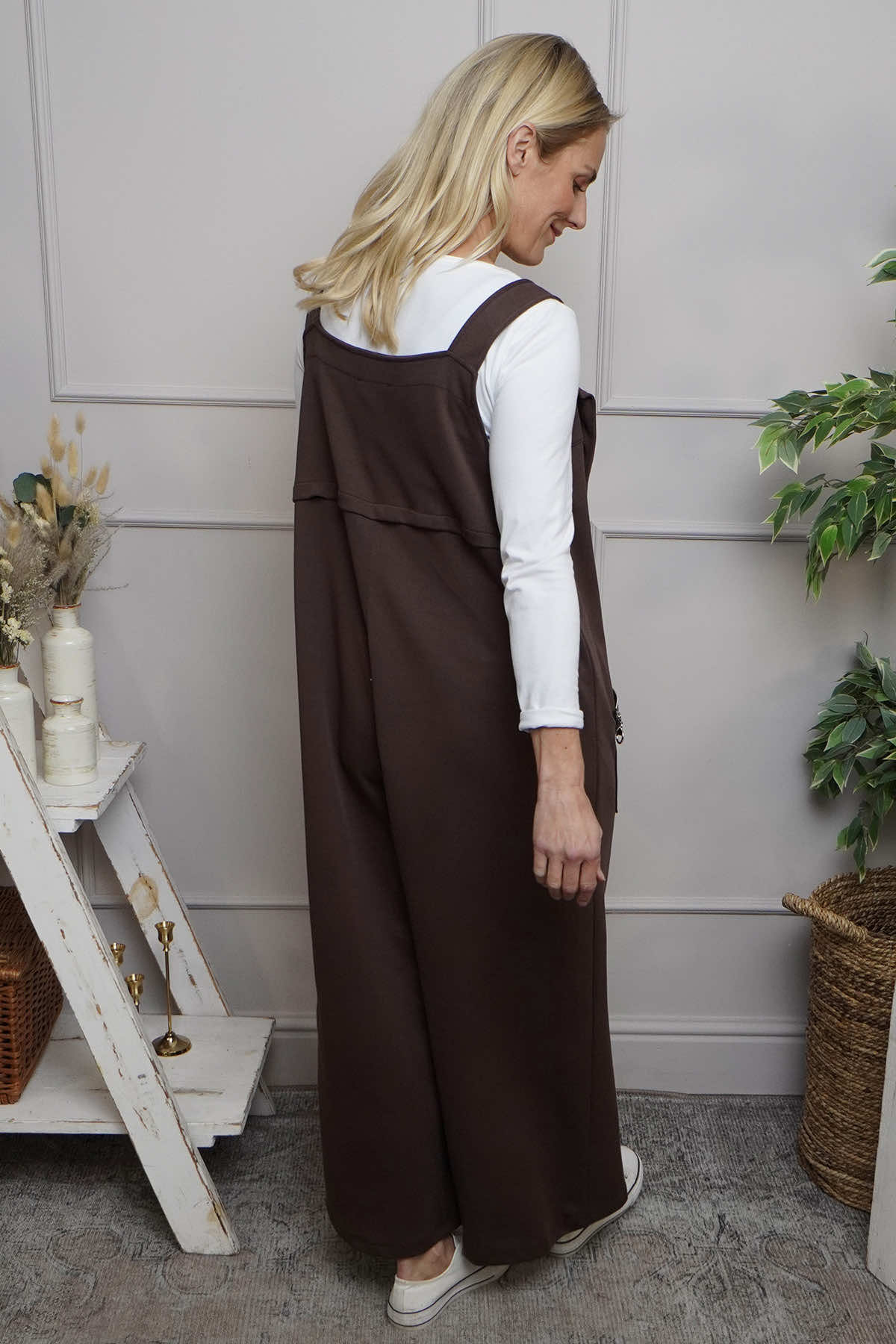 Kinley Pocket Cotton Jumpsuit Cocoa