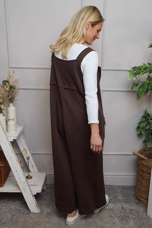 Kinley Pocket Cotton Jumpsuit Cocoa - Image 4