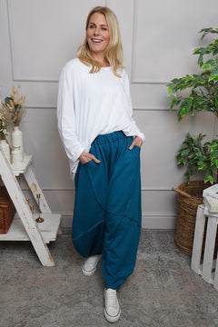 Deana Cotton Trousers Teal