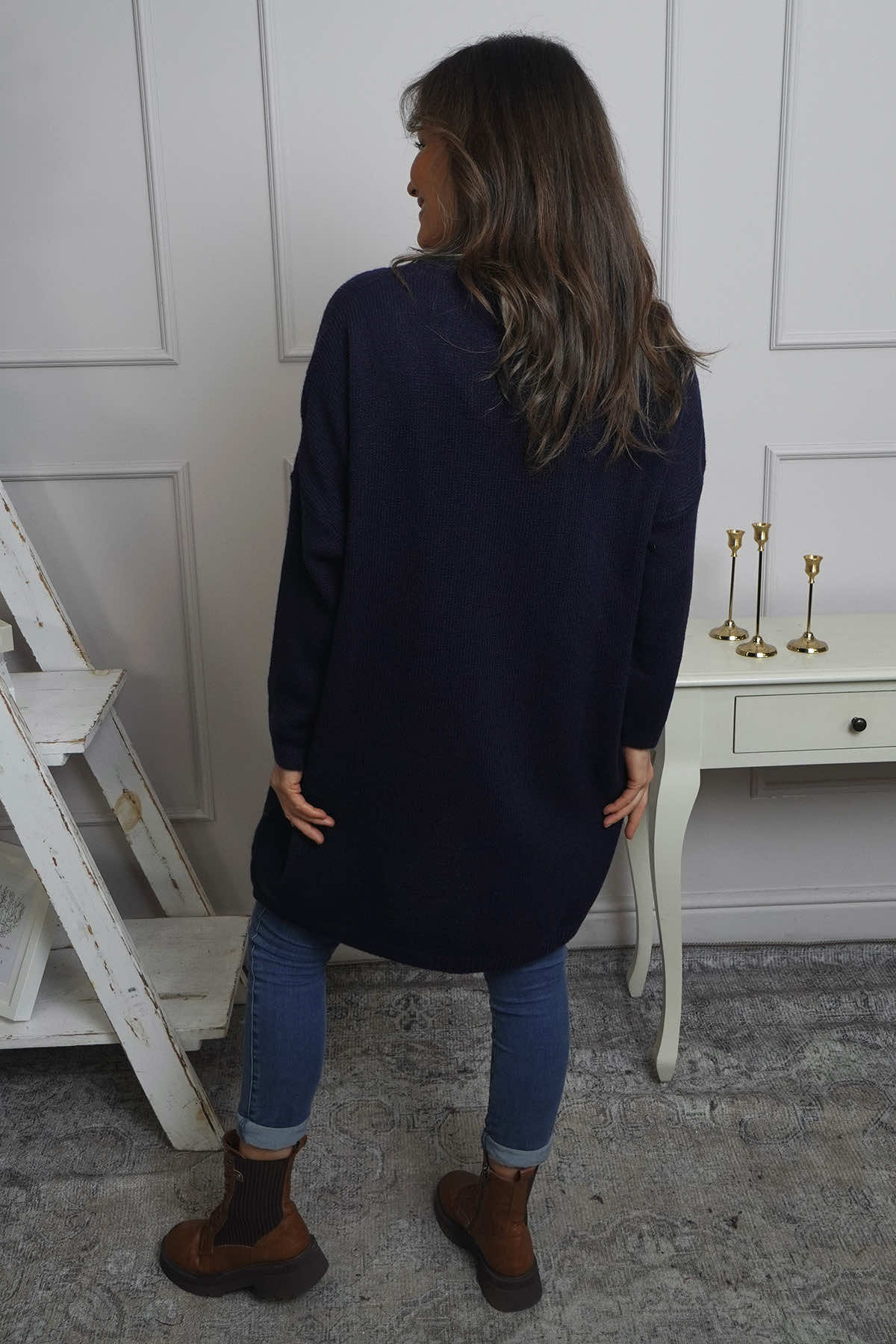 Love Knitted Jumper Dress Navy