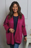 Melina Knitted Cardigan Berry