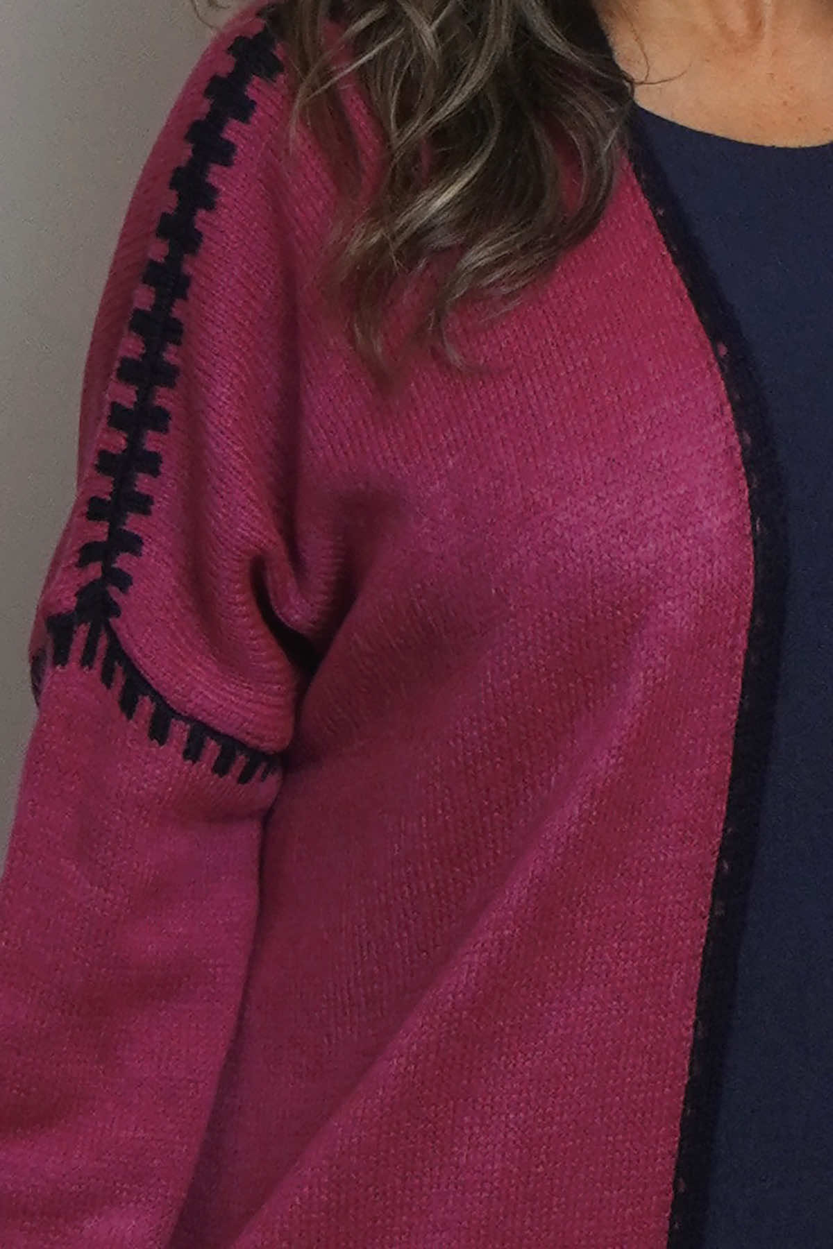 Melina Knitted Cardigan Berry