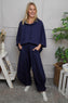 Deana Cotton Trousers Navy